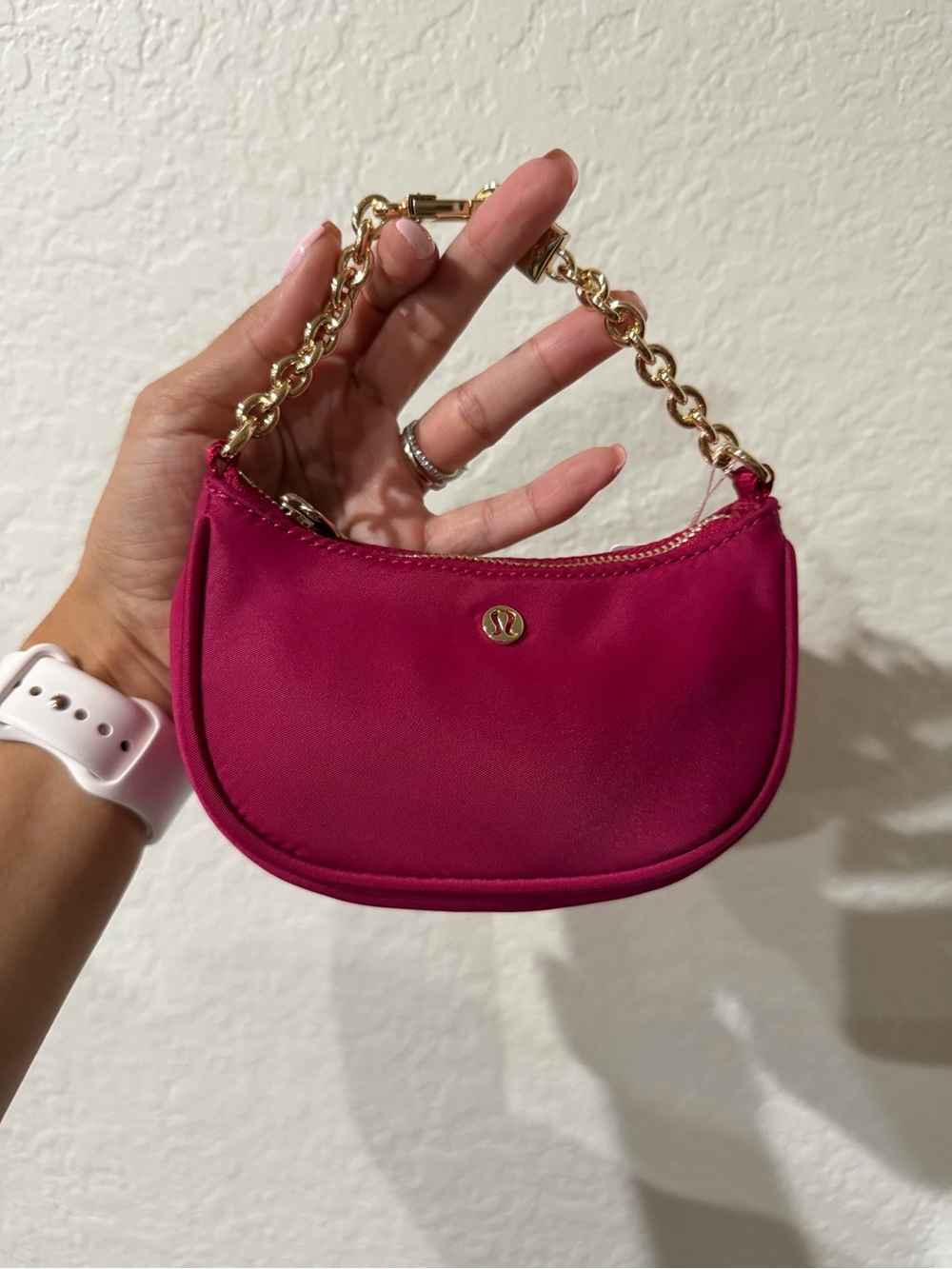 lululemon athletica Fuchsia Mini Chain-Handle Shoulder Bag